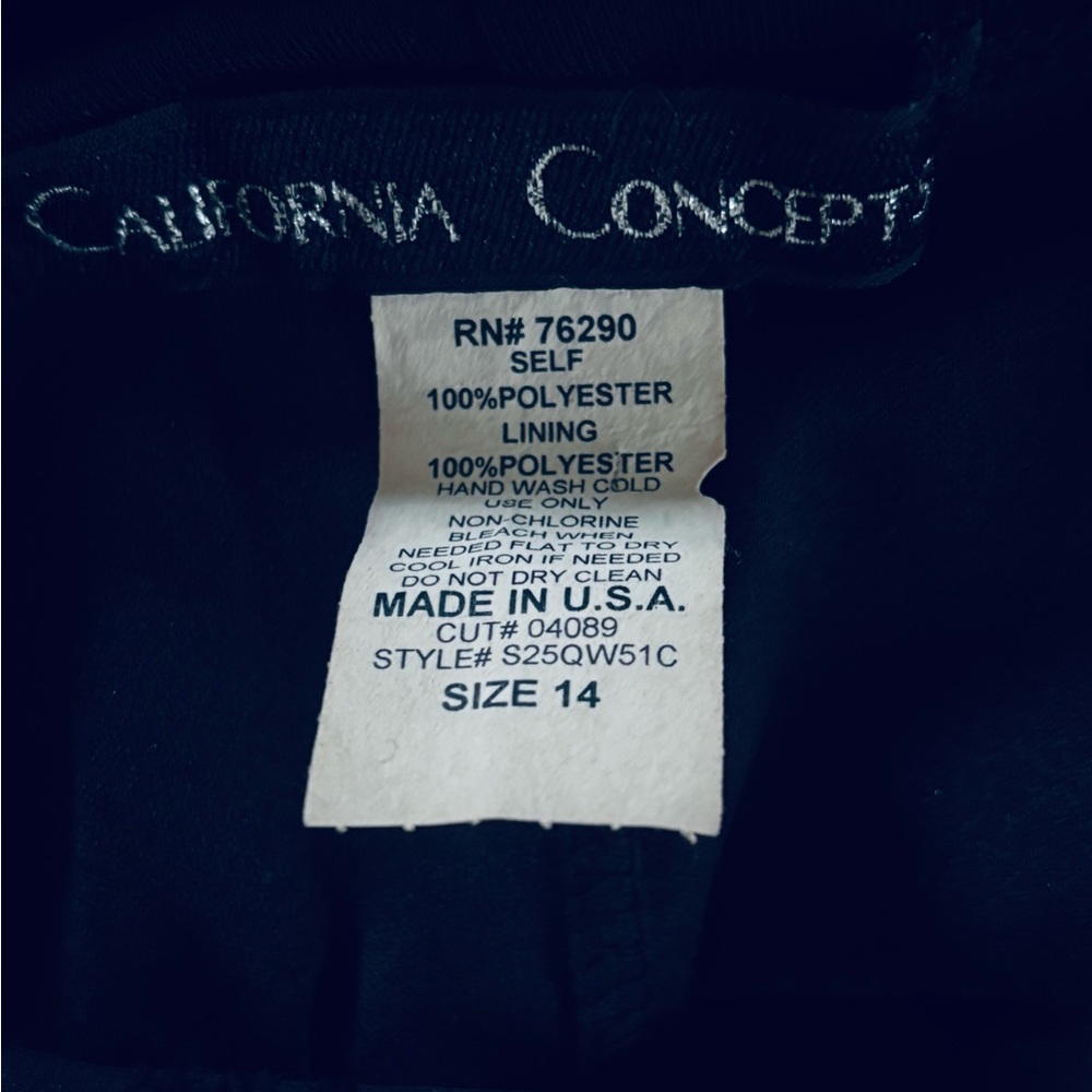 Vintage Y2K Sz 14 California Concepts Sheer Black Floral Empire Waist Prom Dress - Picture 9 of 9